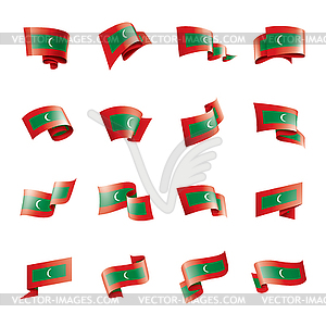 Maldives flag, - vector clipart