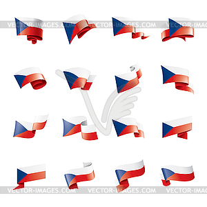 Czechia flag, - vector clip art