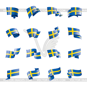 Sweden flag, - vector clip art