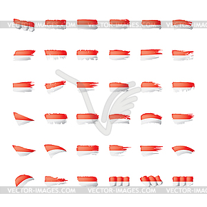 Indonesia flag, - vector clipart