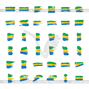 Gabon flag, - vector clipart