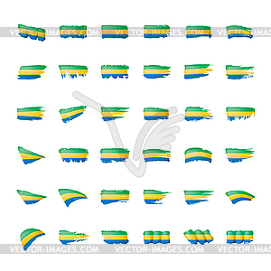 Gabon flag, - color vector clipart