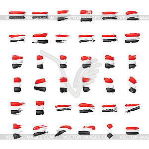 Yemeni flag, - vector clip art