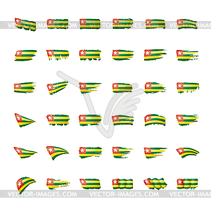 Togo flag, - vector clipart