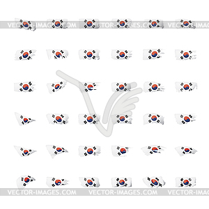 South Korean flag,  - vector clipart