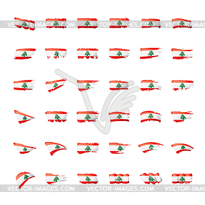 Lebanese flag, - vector clipart