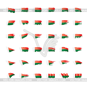 Madagascar flag,  - vector clip art