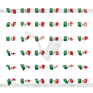 Mexican flag,  - vector clipart
