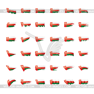 Oman flag,  - vector clipart