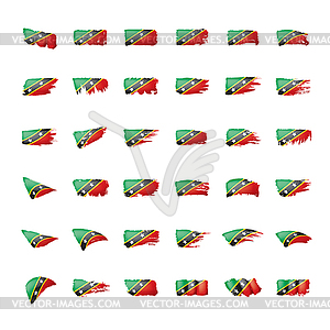 Saint Kitts and Nevis flag,  - vector clip art
