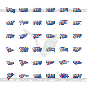 Флаг Демократической Республики Конго, - векторное изображение