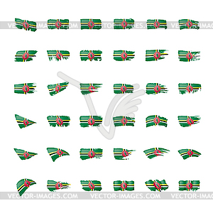 Dominica flag,  - vector clip art