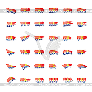 Kiribati flag,  - vector clip art