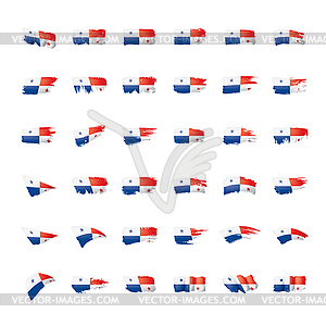 Panama flag,  - vector clip art