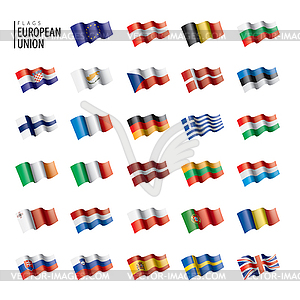 Flags of european union.  - royalty-free vector clipart