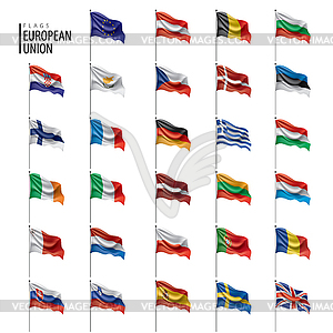 Flags of european union.  - vector clipart