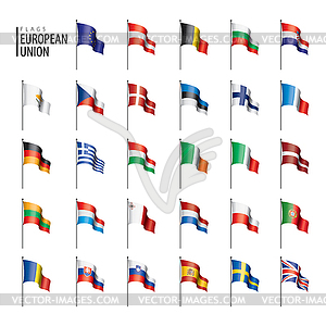 Flags of european union.  - vector clipart