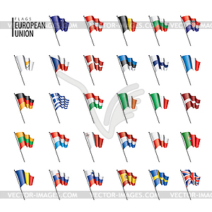 Flags of european union.  - vector clipart