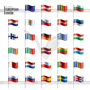 Flags of european union.  - vector clipart / vector image