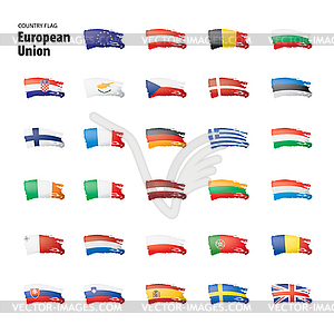 Flags of european union.  - vector clipart