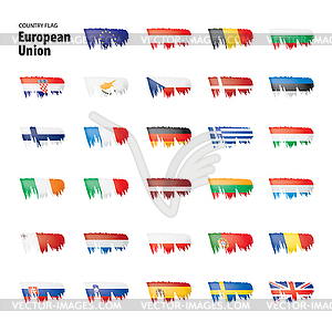 Flags of european union.  - vector clipart / vector image