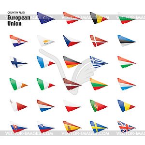 Flags of european union.  - color vector clipart