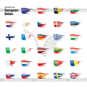 Flags of european union.  - vector clipart