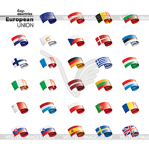 Flags of european union.  - vector image