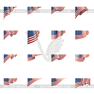 USA flag, - vector EPS clipart
