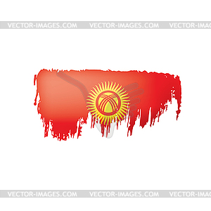 Kirghizia flag,  - royalty-free vector clipart