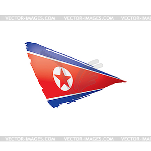 North Korea flag,  - vector clip art