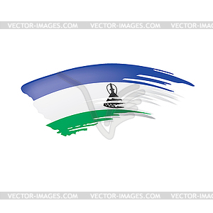 Lesotho flag,  - color vector clipart