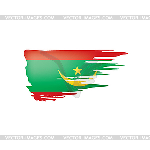 Mauritania flag,  - vector clip art