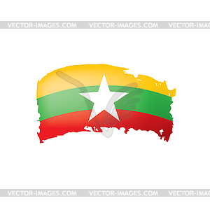 Myanmar flag,  - vector clipart