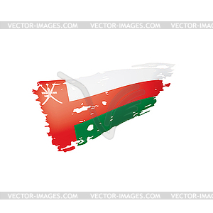 Oman flag,  - vector clipart