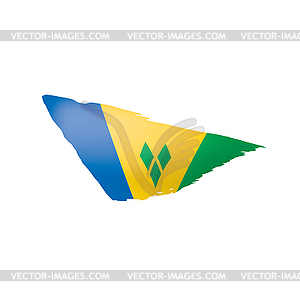 Saint Vincent and Grenadines flag,  - vector image