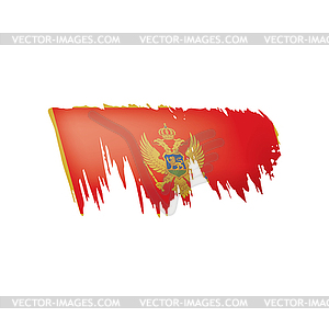 Montenegro flag, - vector clip art