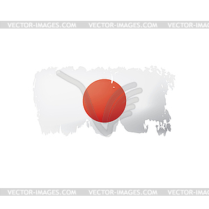 Japan flag,  - vector clipart