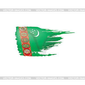 Turkmenistan flag,  - vector clip art