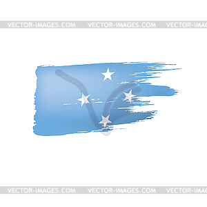 Federated States Micronesia flag,  - vector clip art