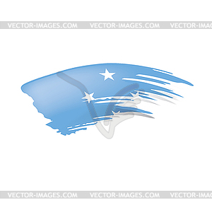 Federated States Micronesia flag, - royalty-free vector clipart