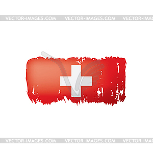 Флаг Швейцарии, - стоковое векторное изображение