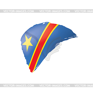 Democratic Republic of Congo flag,  - vector clipart / vector image