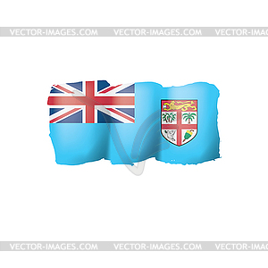 Флаг Фиджи, - цветной векторный клипарт