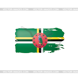 Dominica flag,  - vector clip art