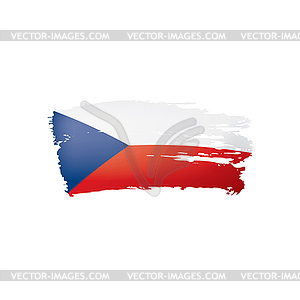 Флаг Чехии, - цветной векторный клипарт