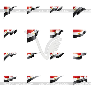 Египетский флаг, - цветной векторный клипарт