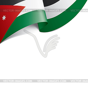 Jordan flag, - royalty-free vector clipart