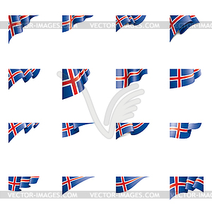 Исландский флаг, - клипарт в формате EPS