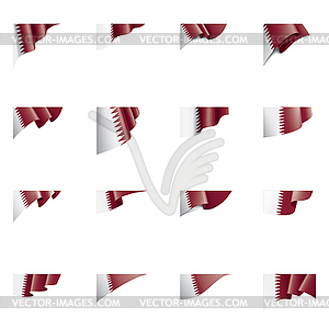 Qatar flag, - royalty-free vector clipart